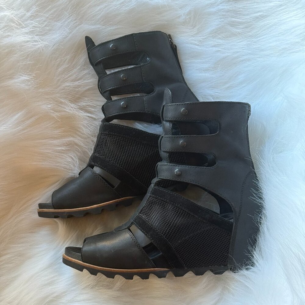 Sorel Joanie Gladiator II Sandal Black - Size 10